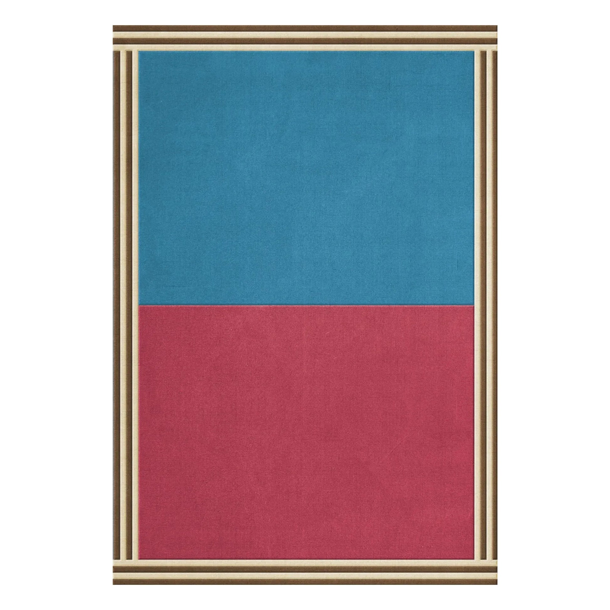Layered - Doppio Rossa wool rug | Pink