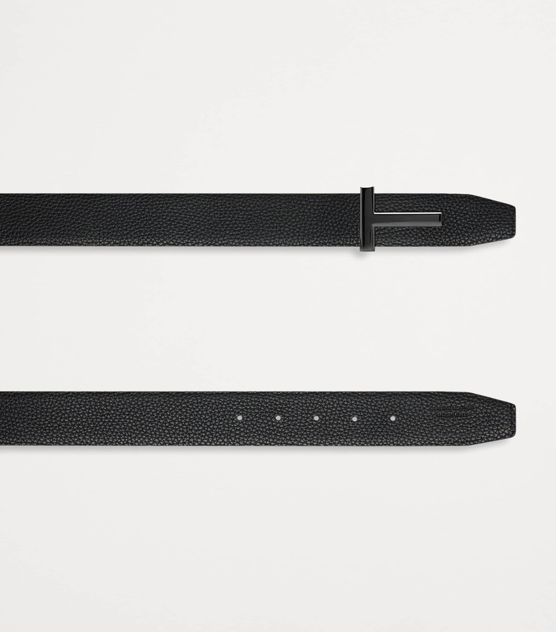 Leather Reversible T Icon Belt