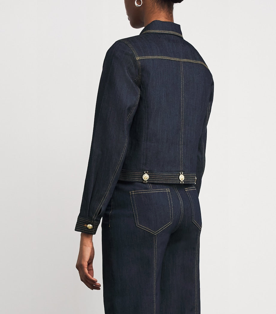 Cinq A Sept Navy Lydie Denim Jacket