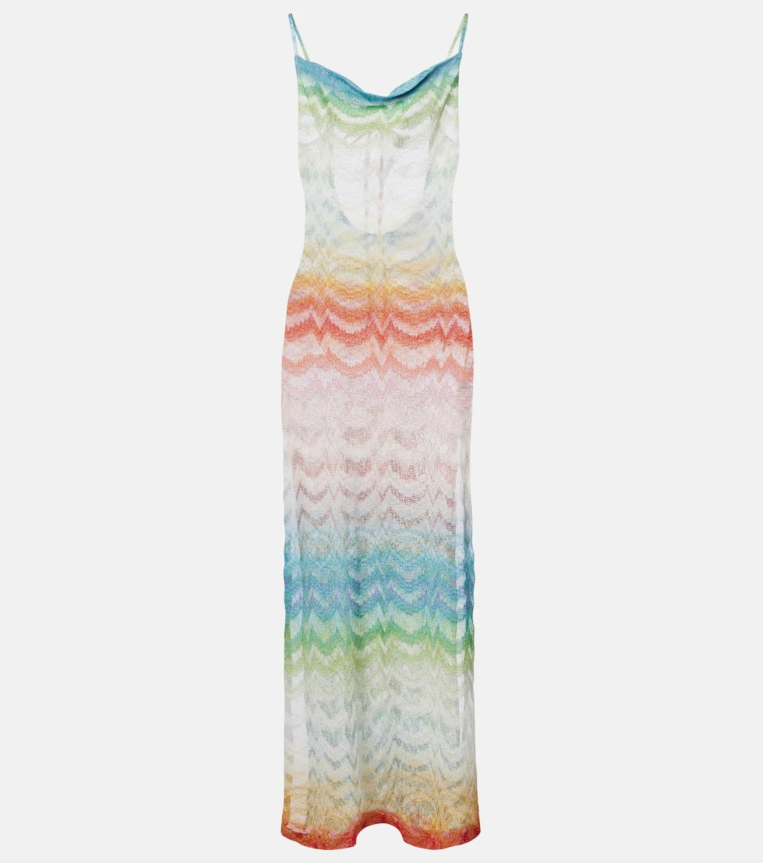 Missoni - Open-knit lamé maxi dress