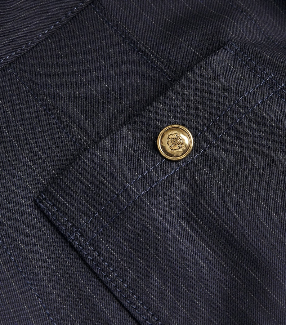 Wool-Blend Pleated Mini Skirt