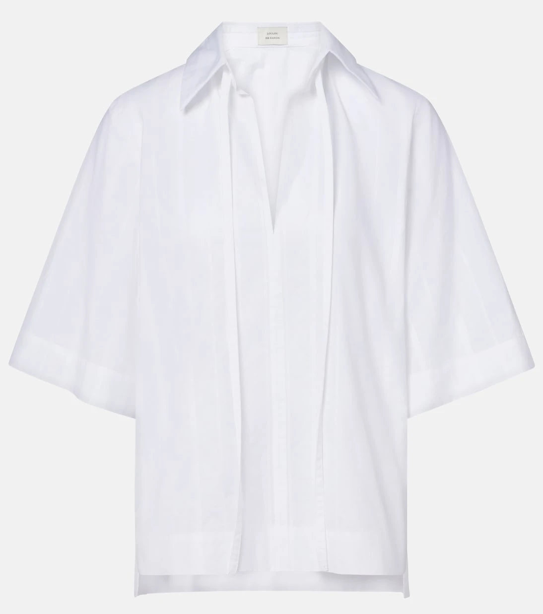 Loulou de Saison - Sofi tie-neck cotton poplin top