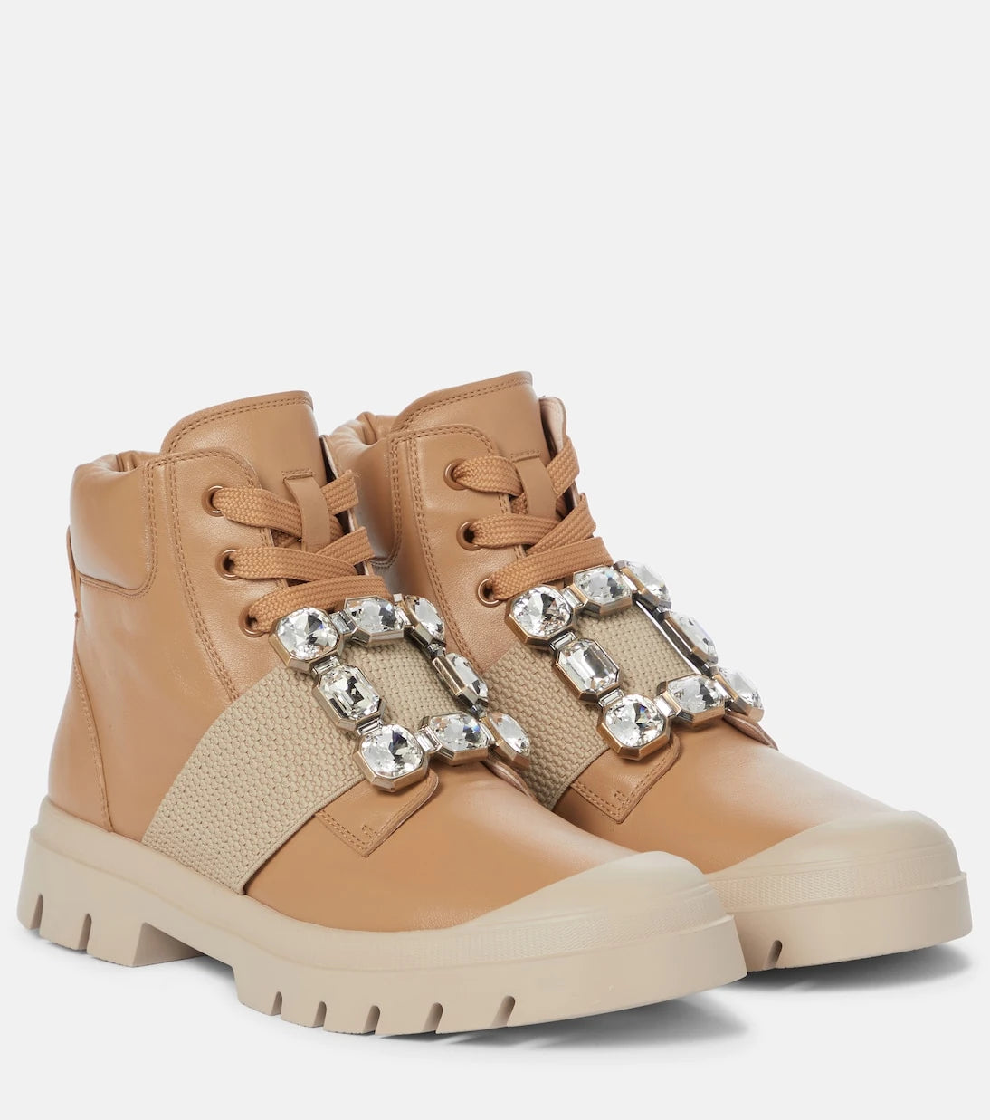 Roger Vivier - حذاء الكاحل Viv Desert الجلدي