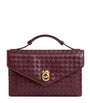 Bottega Veneta Red Lambskin Knot Lock Top-Handle Bag