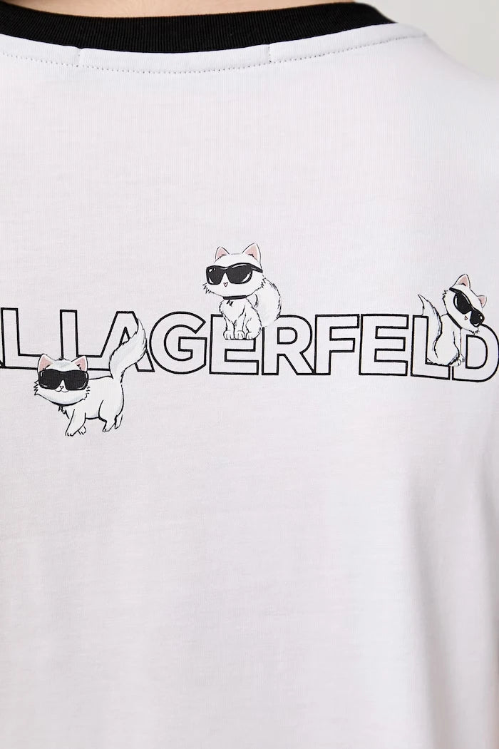 Karl Lagerfeld kadın pamuk tişört IKON