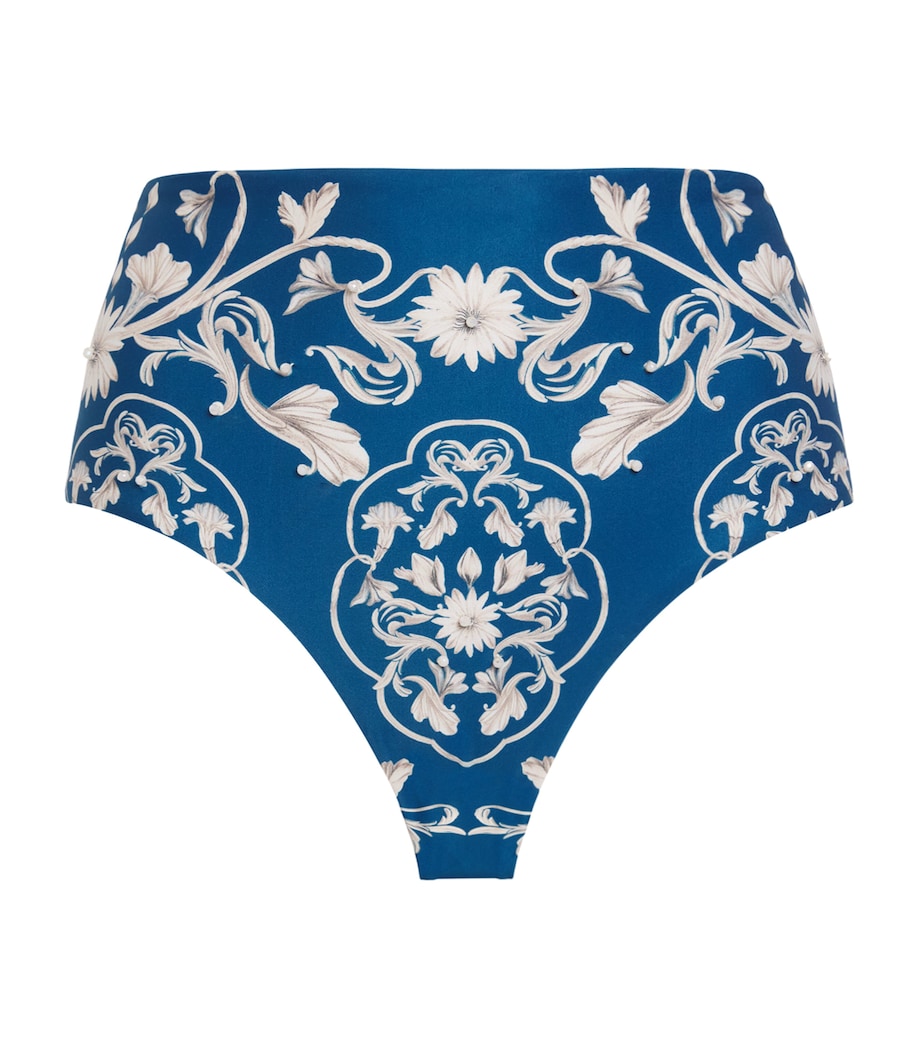 Blue Magenta Bikini Bottoms