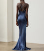 Ralph Lauren Collection Blue Satin Maxi Dress