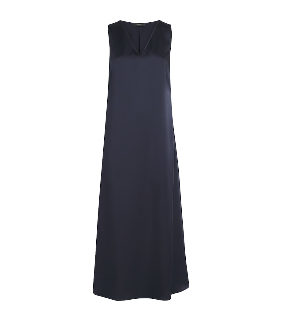 Weekend Max Mara Blue Satin Maxi Dress