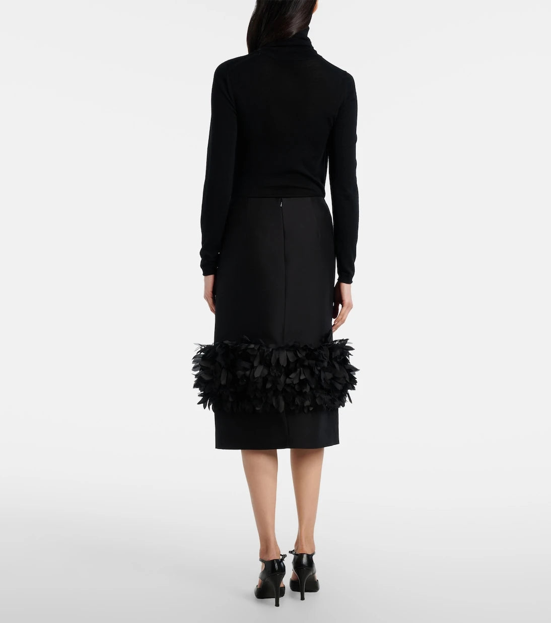 Toteme - Petal wool and silk pencil skirt