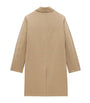 Saint Laurent Beige Cotton Gabardine Faux-Fur Lined Overcoat