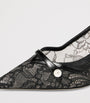 Amita 45 Lace-Leather Slingback Pumps