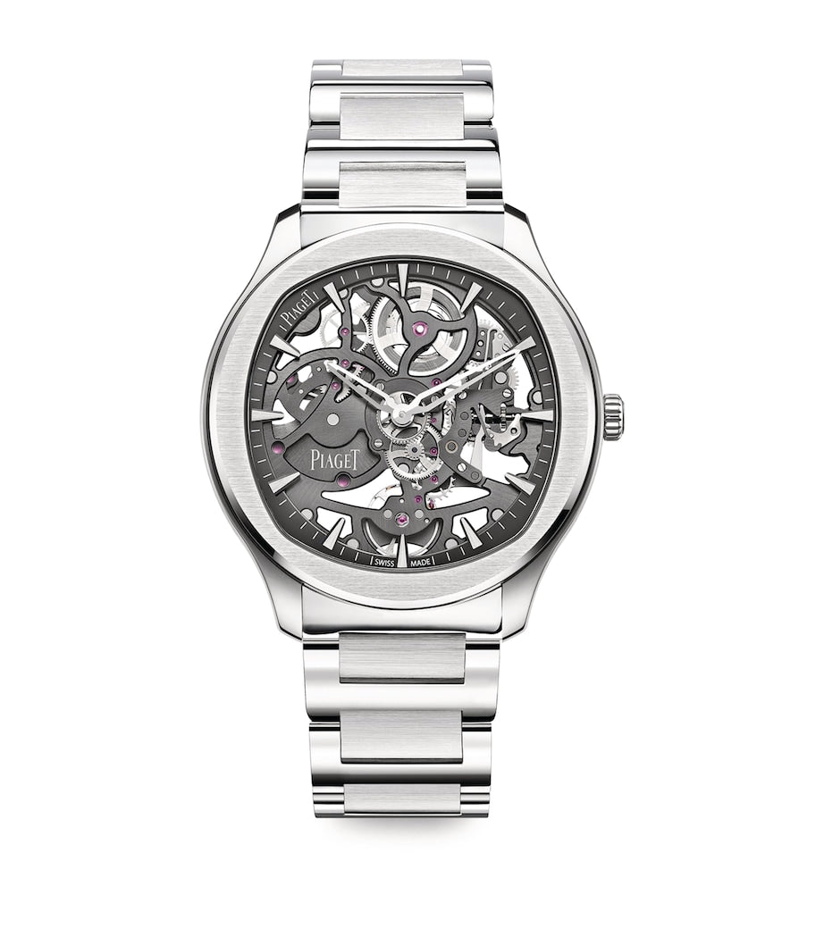 Stainless Steel Polo Skeleton Grey-Hued Watch 42mm