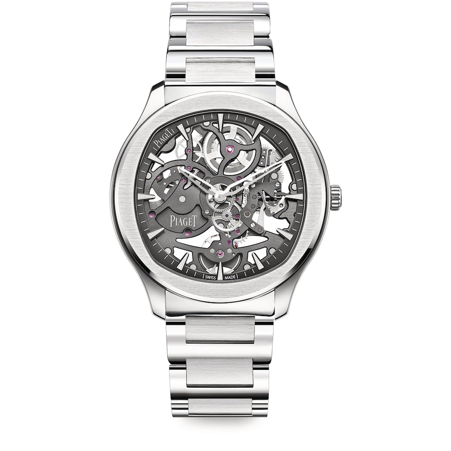 Stainless Steel Polo Skeleton Grey-Hued Watch 42mm