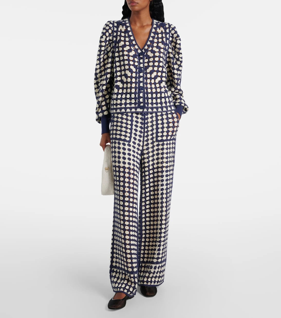 Farm Rio - Crochet cotton-blend wide-leg pants