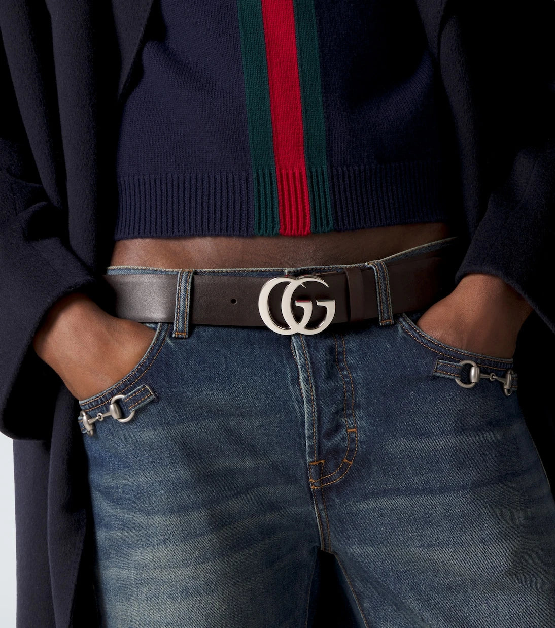 Gucci - Flat Marmont leather belt