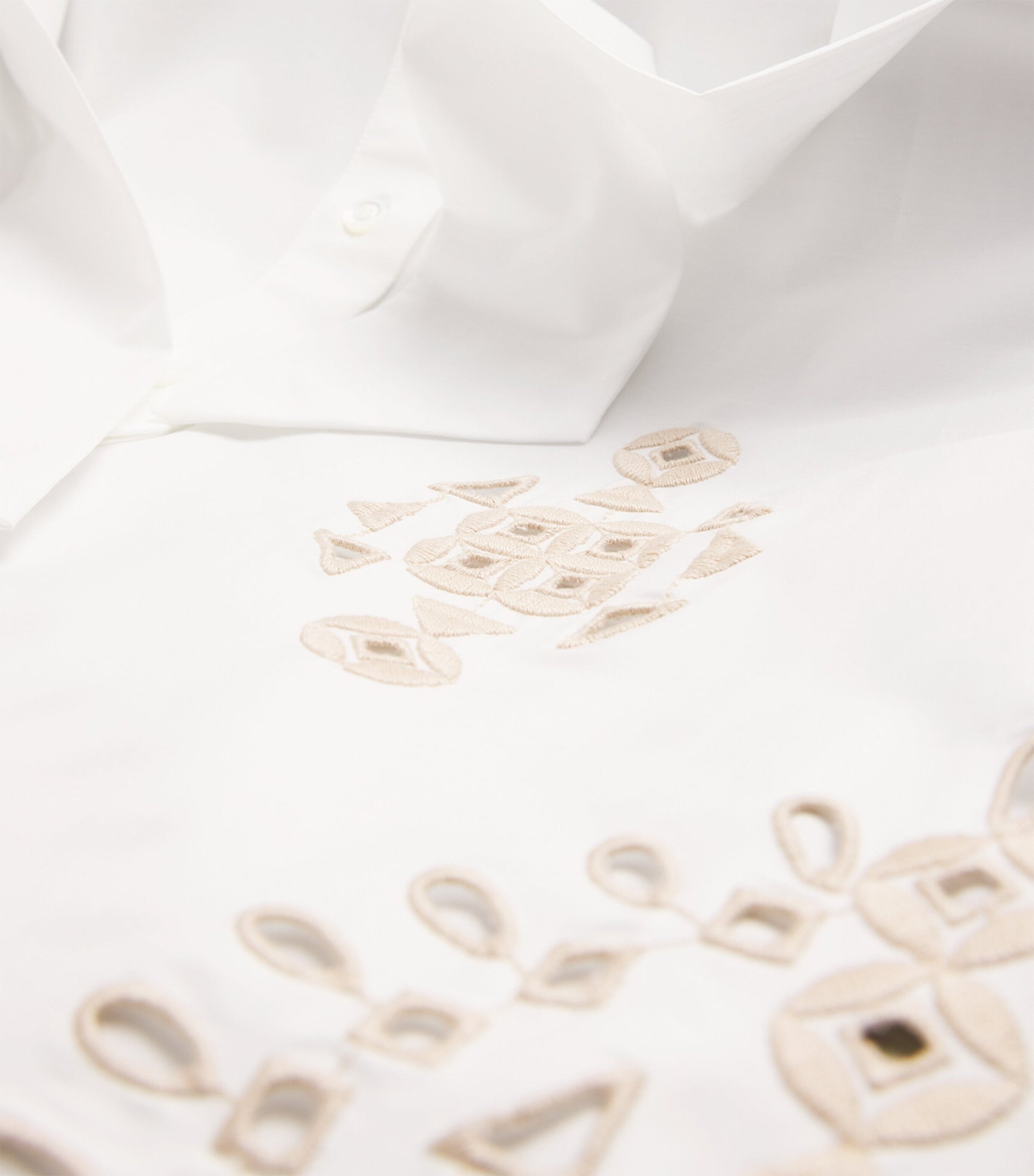 Eleventy White Stretch-Cotton Embroidered Maxi Dress