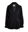 Simkhai Black Fleece Belted Kimia Jacket