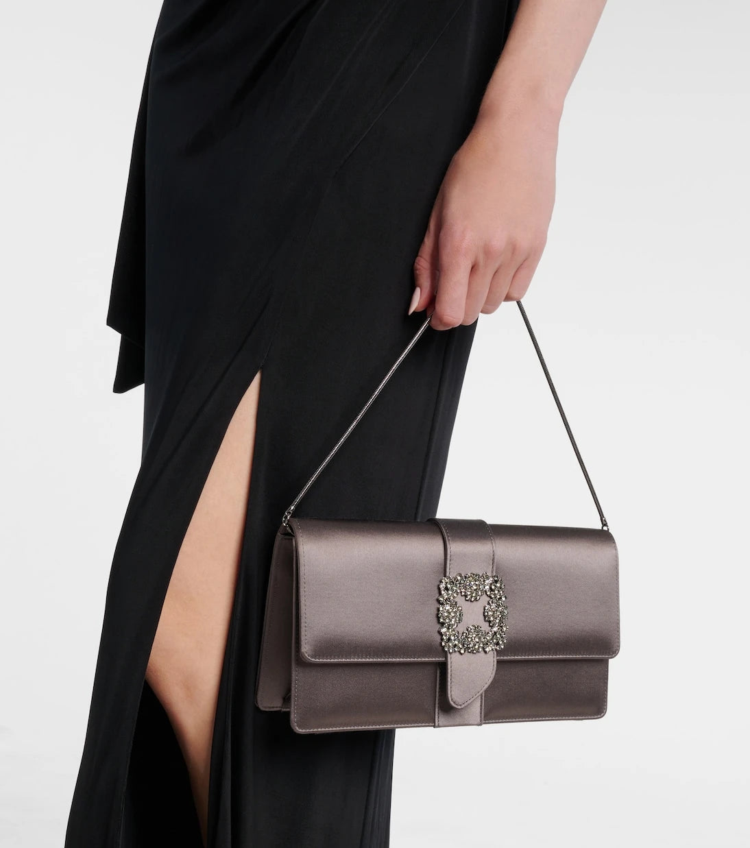 Manolo Blahnik - Capri embellished satin clutch