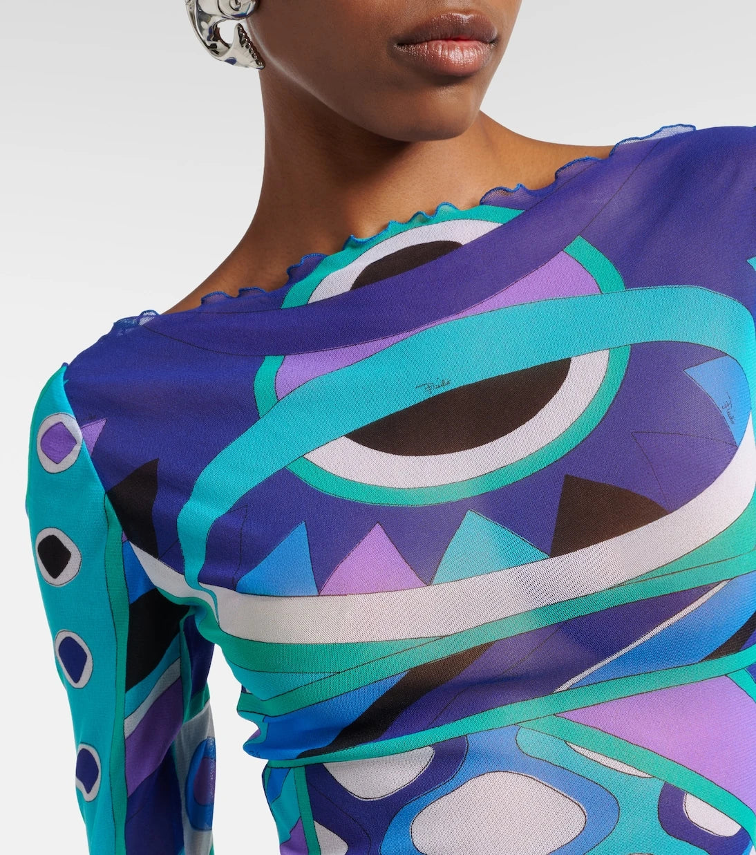 Pucci - Vivara ruffled tulle maxi dress