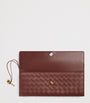 Bottega Veneta Brown Mini Lambskin Andiamo Clutch Bag