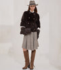 Shearling-Leather Reversible Pea Coat