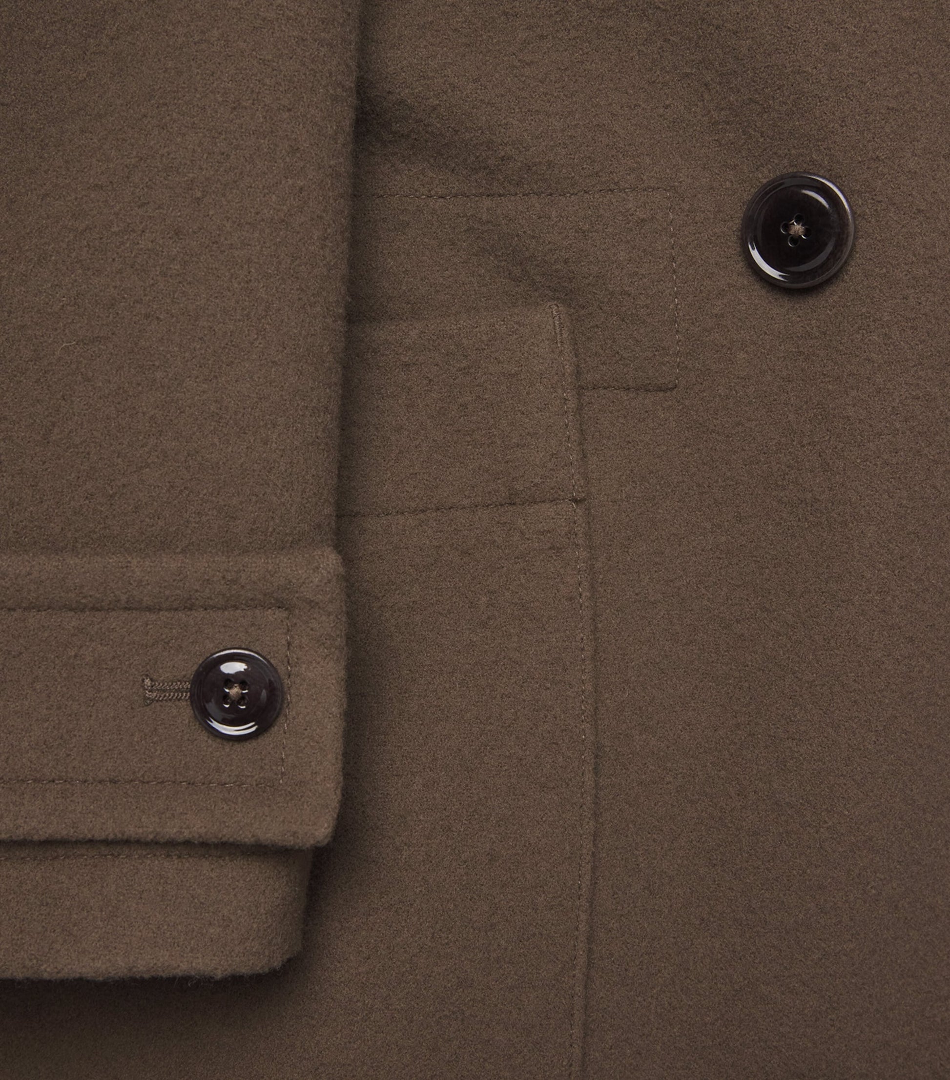 Lemaire Brown Wool Overcoat
