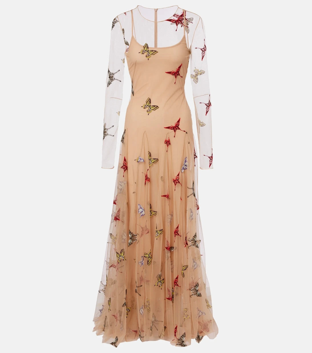 Blumarine - فستان ماكسي بتطريزات رقعة
