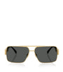 Wire-Frame Rectangular Sunglasses
