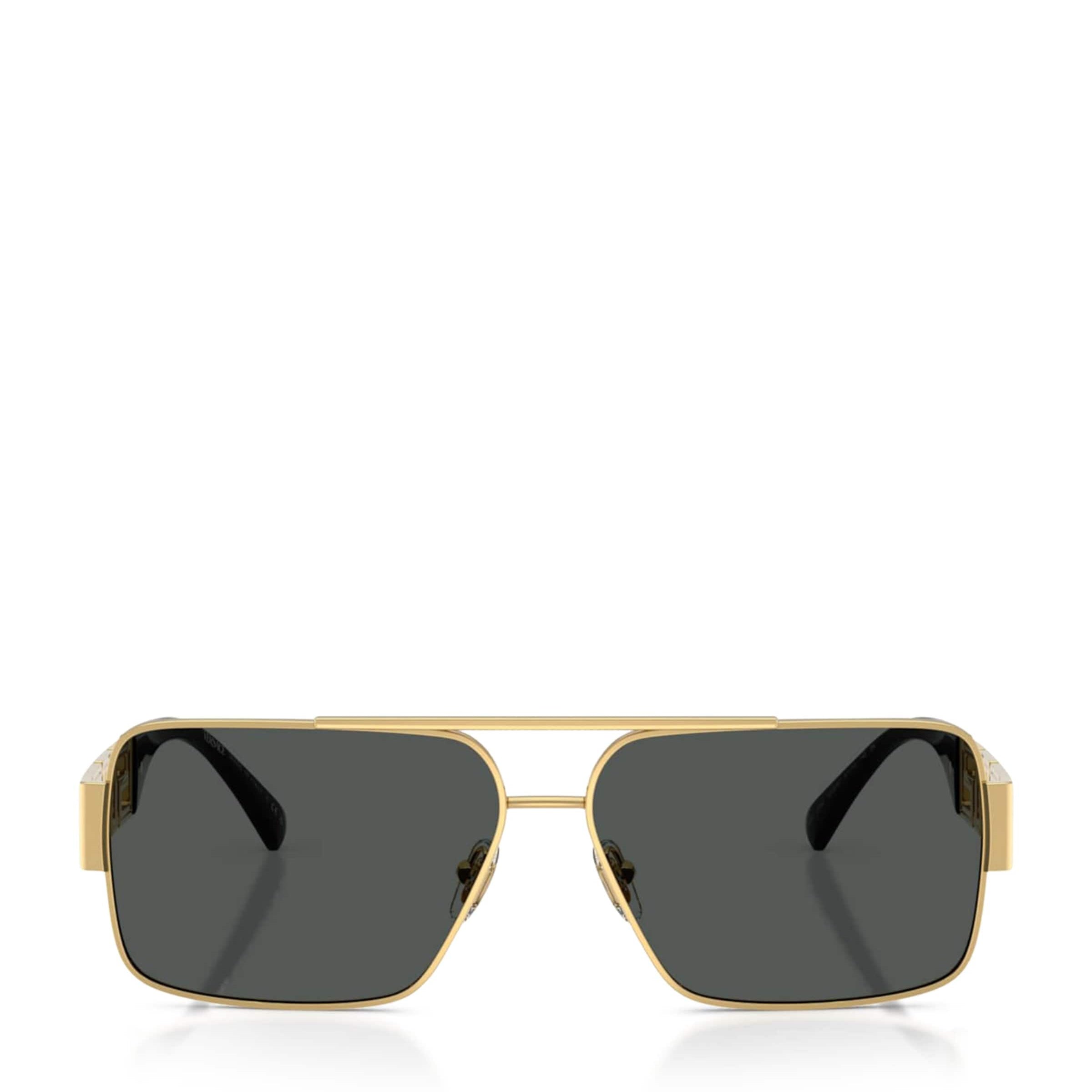Wire-Frame Rectangular Sunglasses