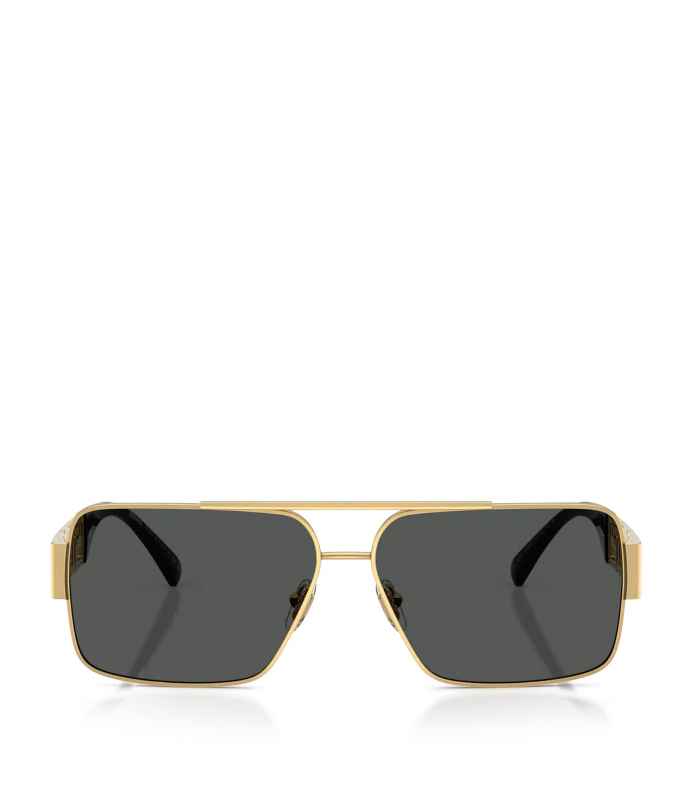 Wire-Frame Rectangular Sunglasses