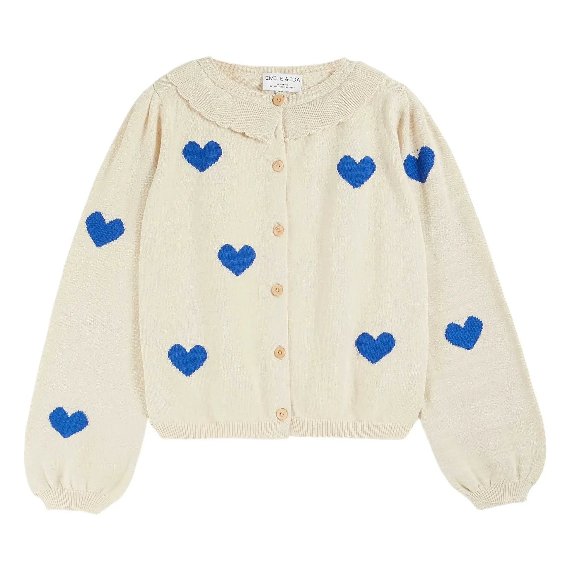 Emile et Ida - Cardigan Boum Coton Bio | Ecru