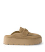 Prada Neutral Suede Flatform Mules