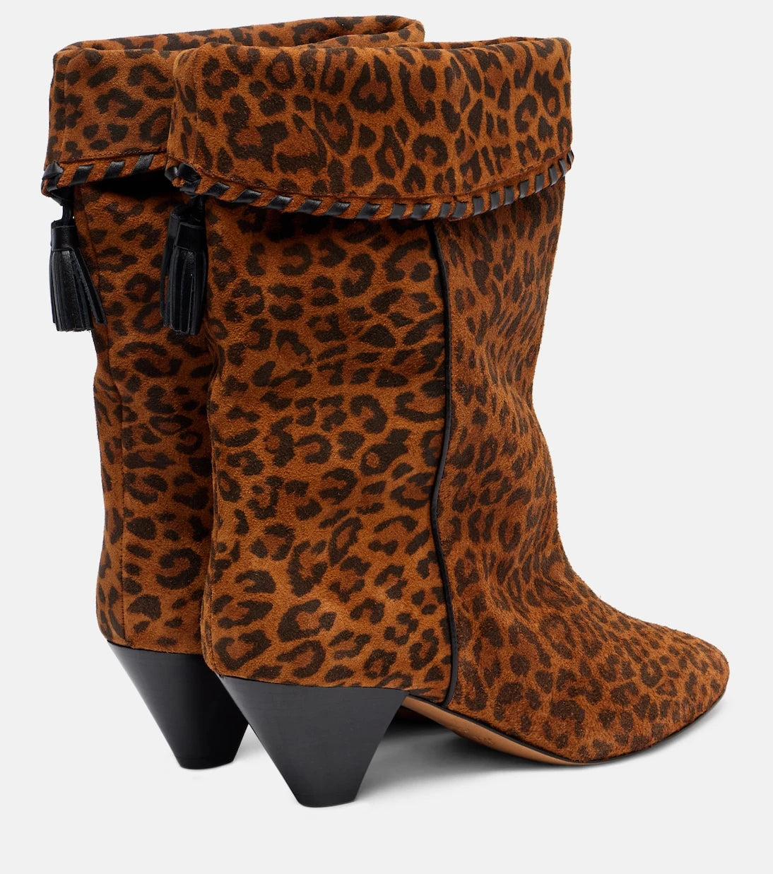 Isabel Marant - Dalby 55 leopard-print suede ankle boots