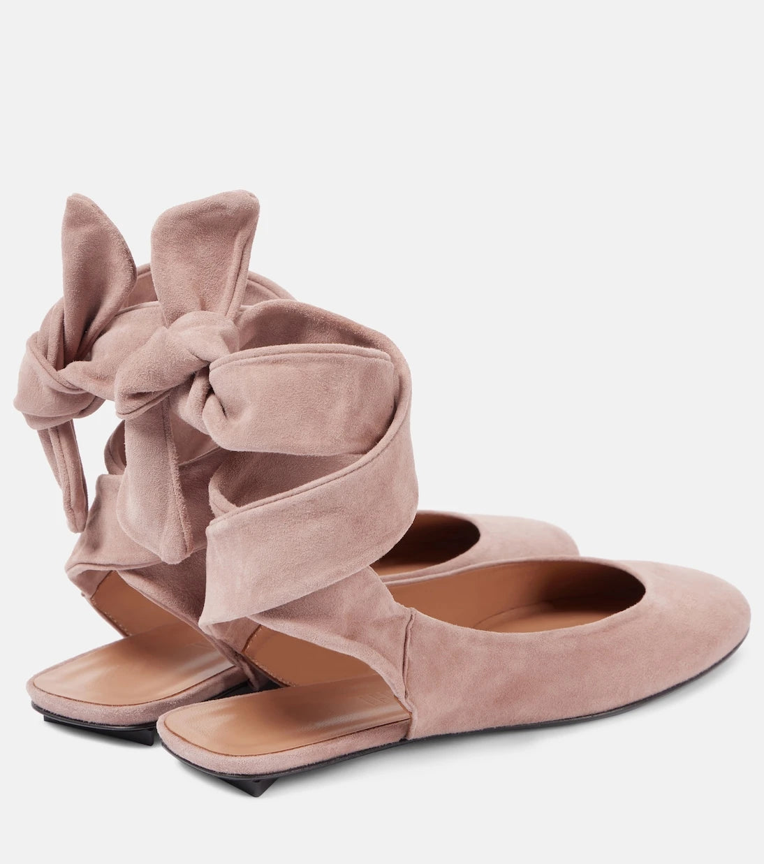 The Attico - Cloe suede ballet flats