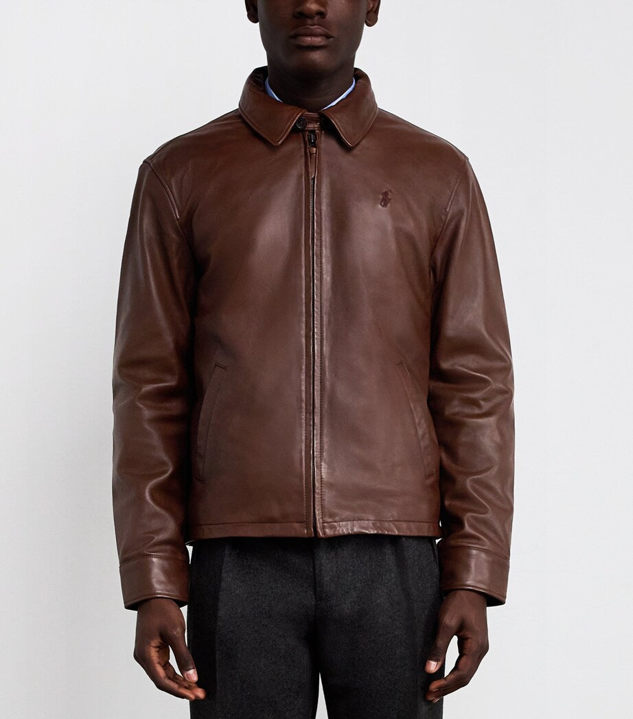 Polo Ralph Lauren Brown Leather Jacket