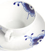 Blue Fluted Mega Cup & Saucer (250ml)