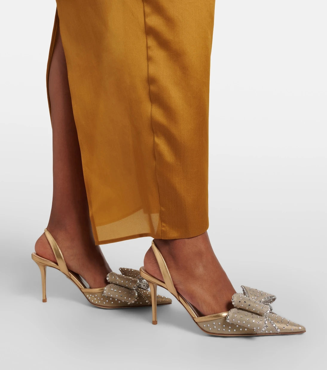 Mach & Mach - Le Cadeau 85 mesh slingback pumps