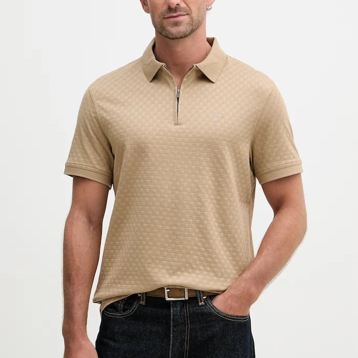 Barbour тениска с яка мъжка памучна Hockham