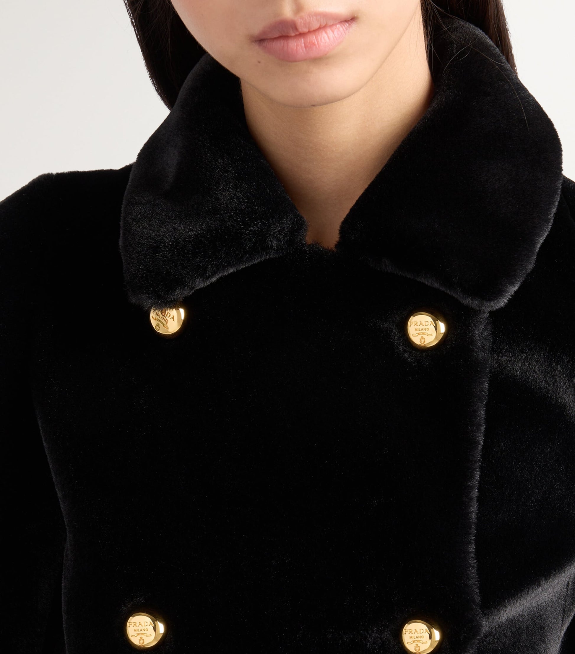 Prada Black Double-Breasted Aspen Coat