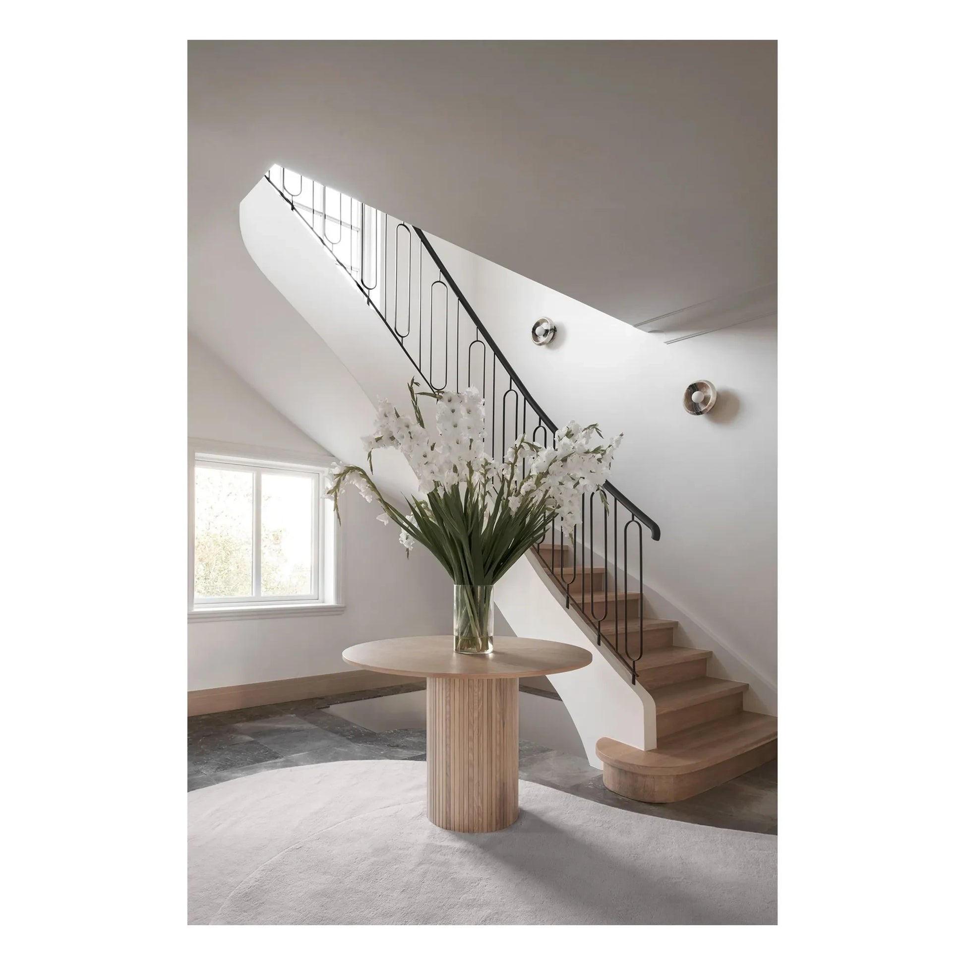 Layered - Residue Wool Carpet  | White