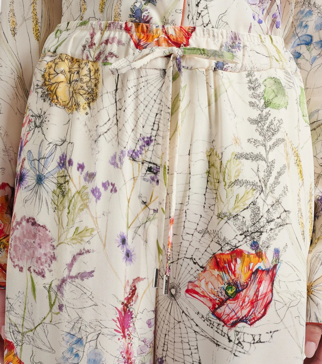 McQueen - Meadow floral palazzo pants
