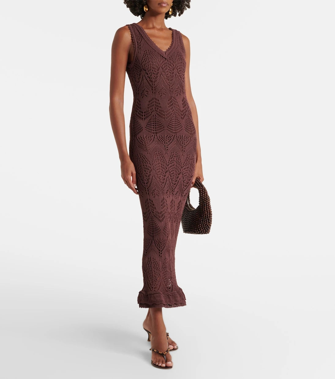 Staud - Roan open-knit midi dress