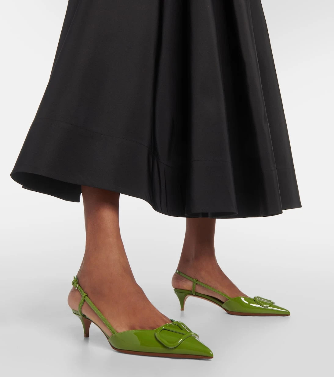 Valentino Garavani - VLogo patent leather slingback pumps