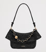 LOEWE Black x Paula's Ibiza Medium Raffia Ola Shoulder Bag