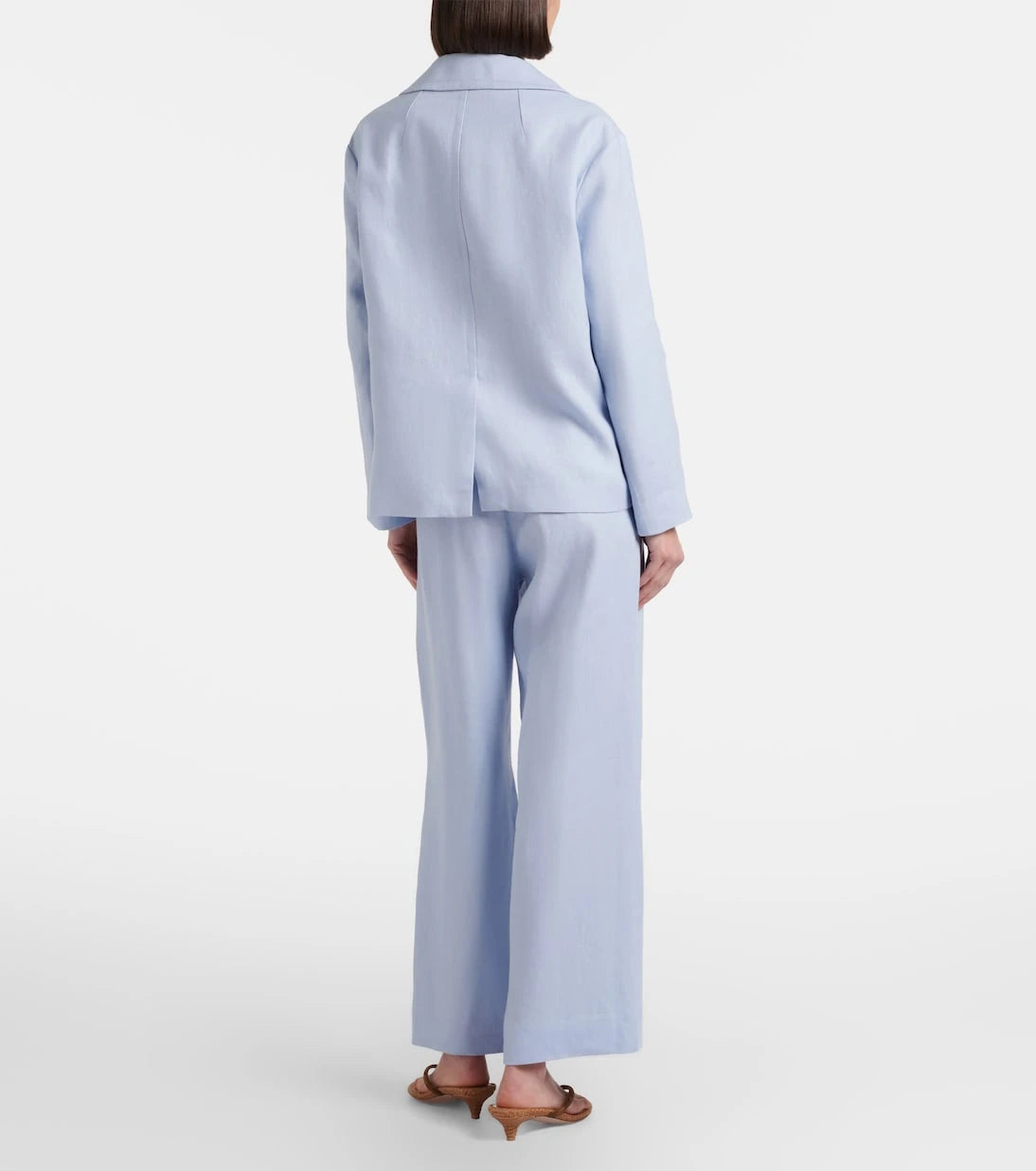 'S Max Mara - بنطلون أميديا بقصة أرجل واسعة من الكتان