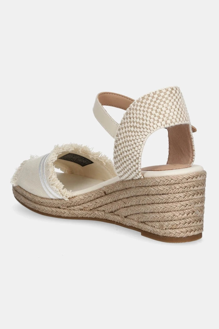 Tommy Hilfiger FRINGE CANVAS MEDIUM WEDGE Sandalet
