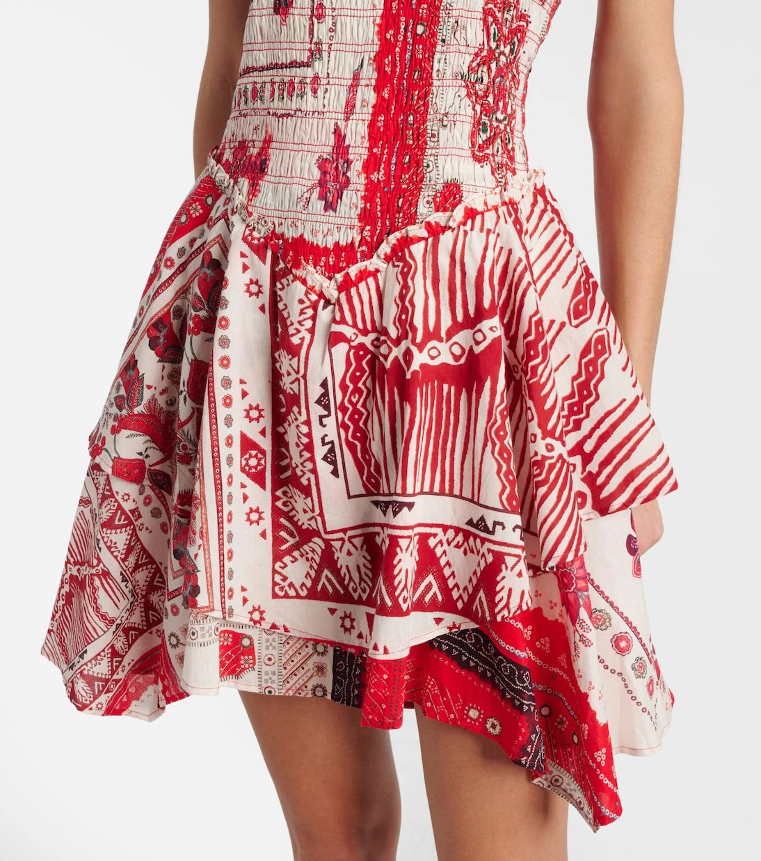 Marant Etoile - Anka shirred printed cotton minidress
