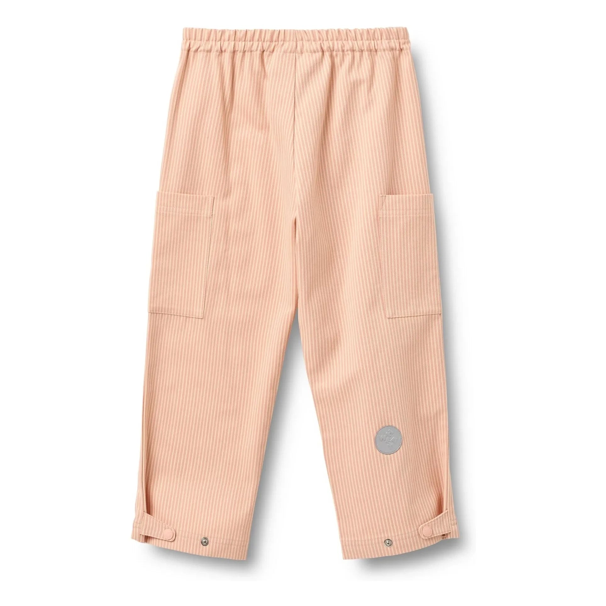 Wheat - Kalloa Striped Organic Cotton Trousers | Peach