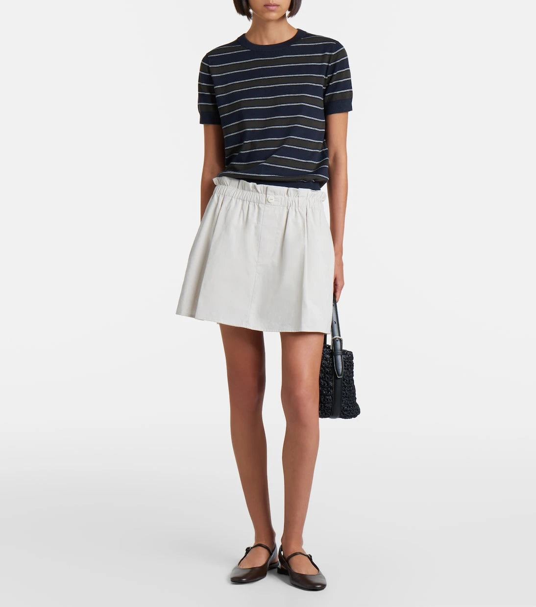 Vince - Striped cotton and cashmere sweater