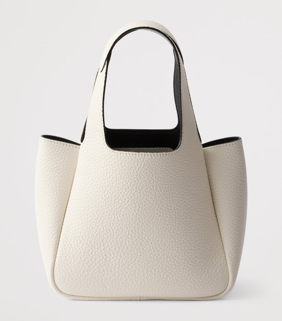 Prada White Mini Leather Top-Handle Bag